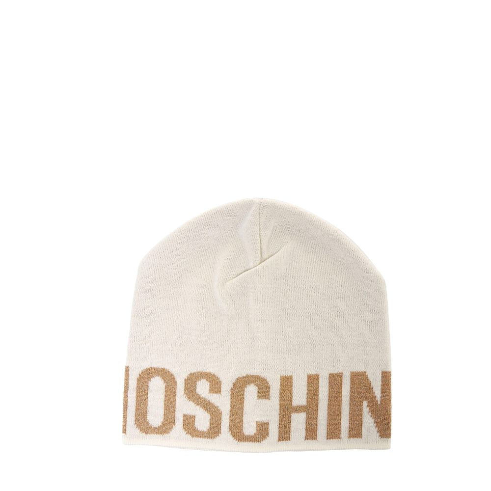 CAPPELLO CON SCRITTA LOGO IN ORO     MOSCHINO