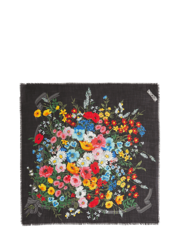 FOULARD LANA SOFT STAMPA MOSCHINO FRANGIATO  MOSCHINO