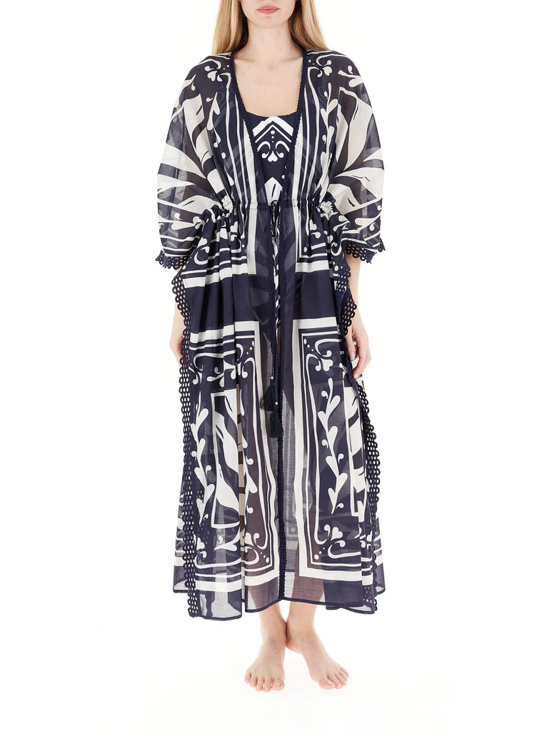 KAFTANO CON STAMPA FOULARD     TWINSET
