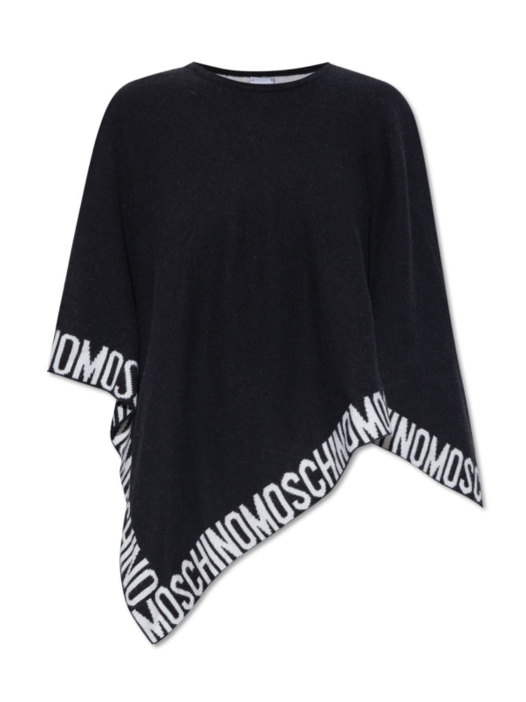 PONCHO  LOGO  MOSCHINO