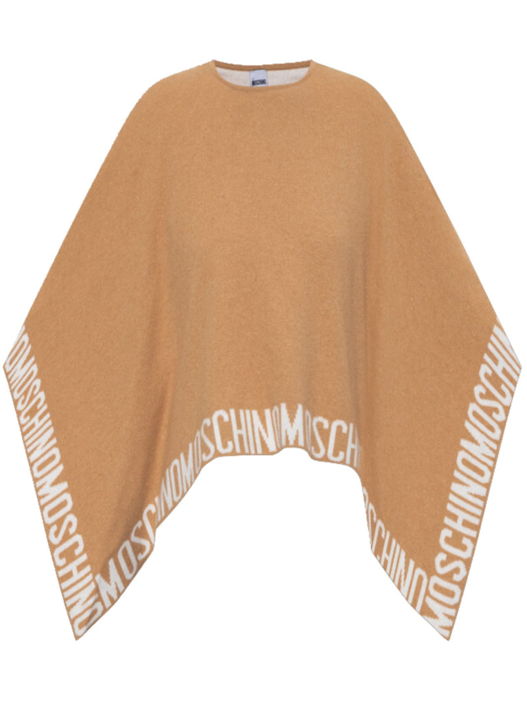 PONCHO  LOGO  MOSCHINO