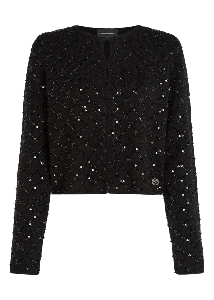 CARDIGAN IN PAILLETTES     KARL LAGERFELD
