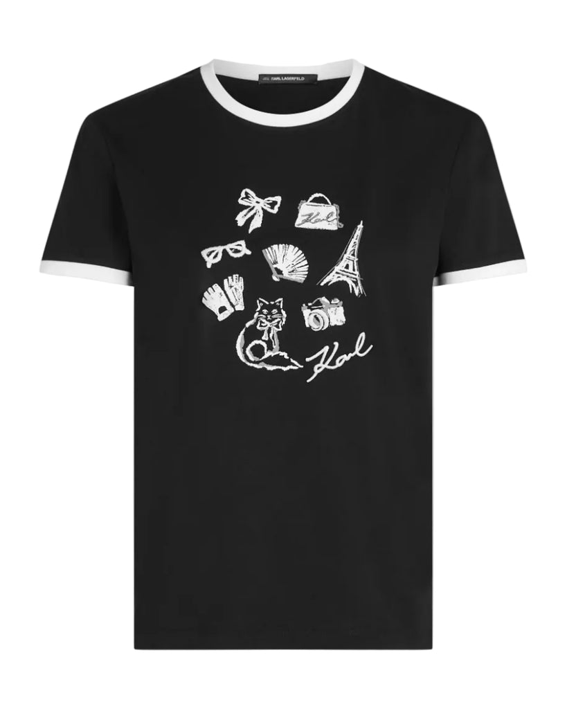 T-SHIRT CON CHARM KARL LAGERFELD