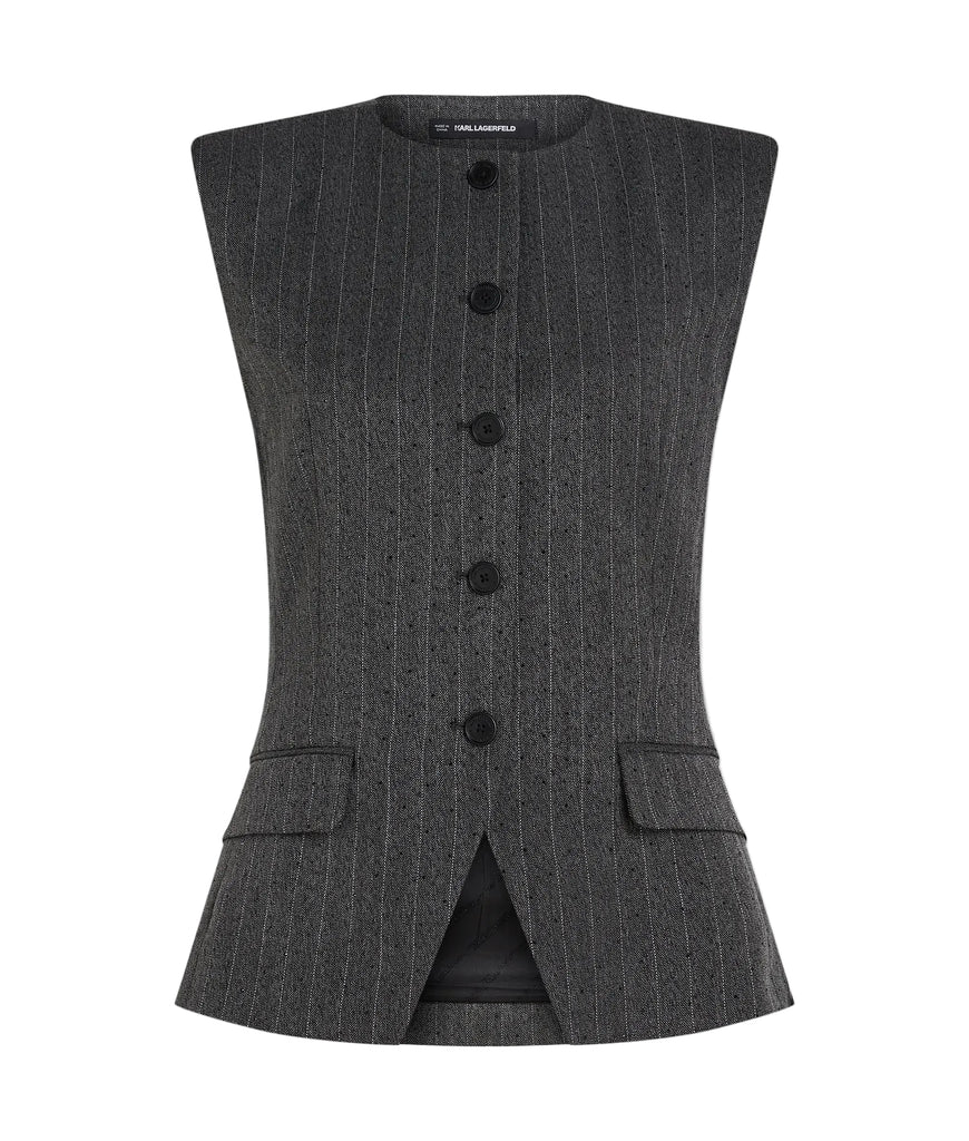 GILET SARTORIALE GESSATO KARL LAGERFELD