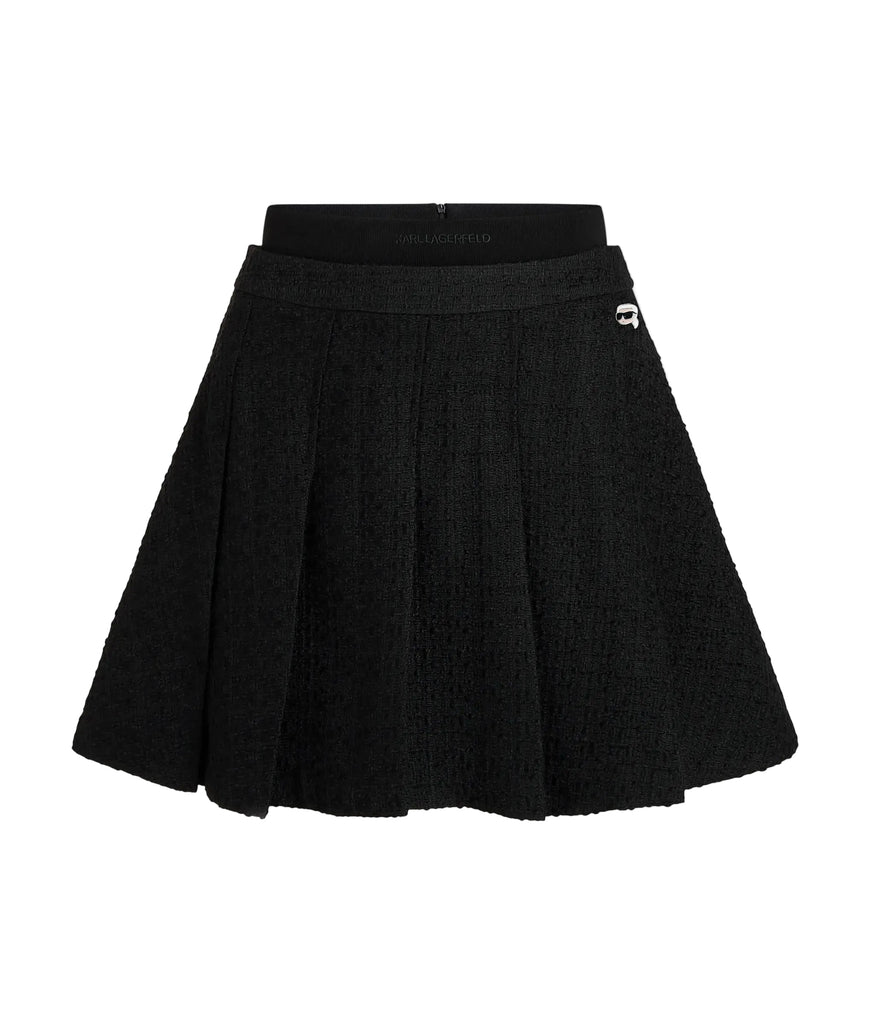 GONNA PLISSETTATA IKON IN BOUCLÉ KARL LAGERFELD