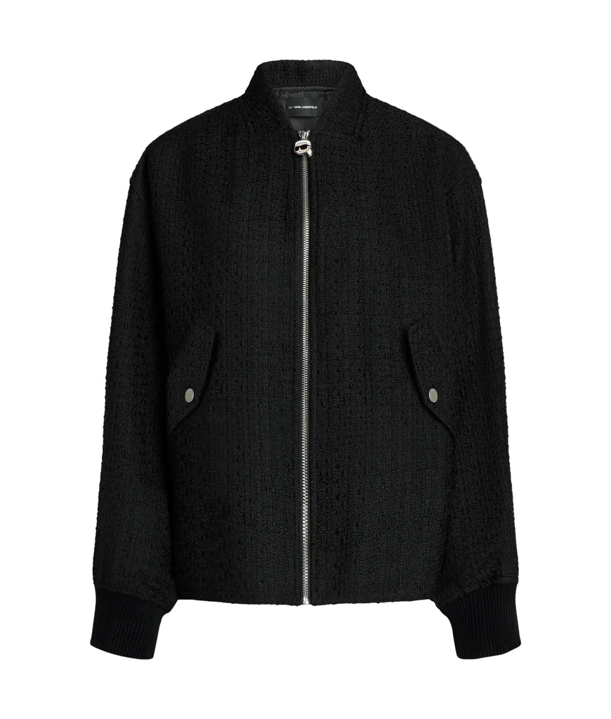 GIACCA BOMBER IN BOUCLÉ IKON KARL LAGERFELD