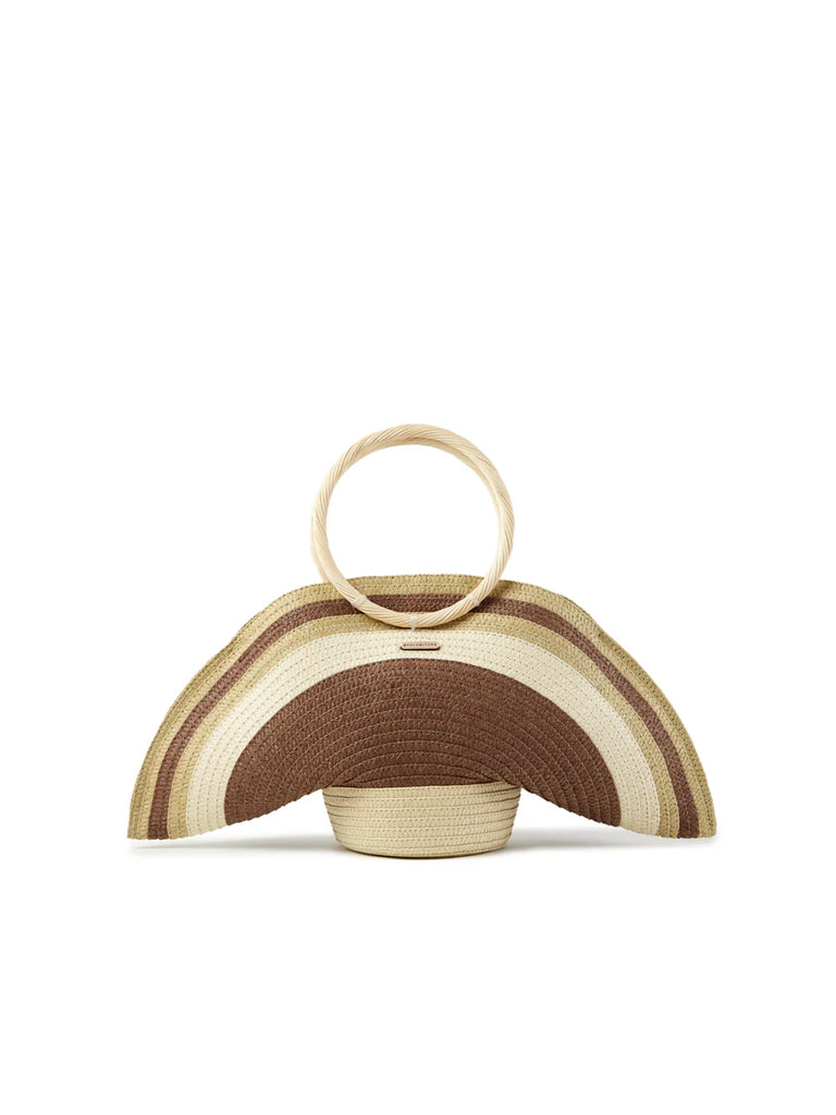 BORSA BARBERA RAFFIA MARRONE      PALOMA BARCELO'
