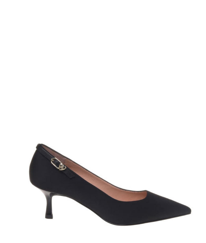 SCARPA SPILLO LYCRA+VITELLO NERO LOVE MOSCHINO