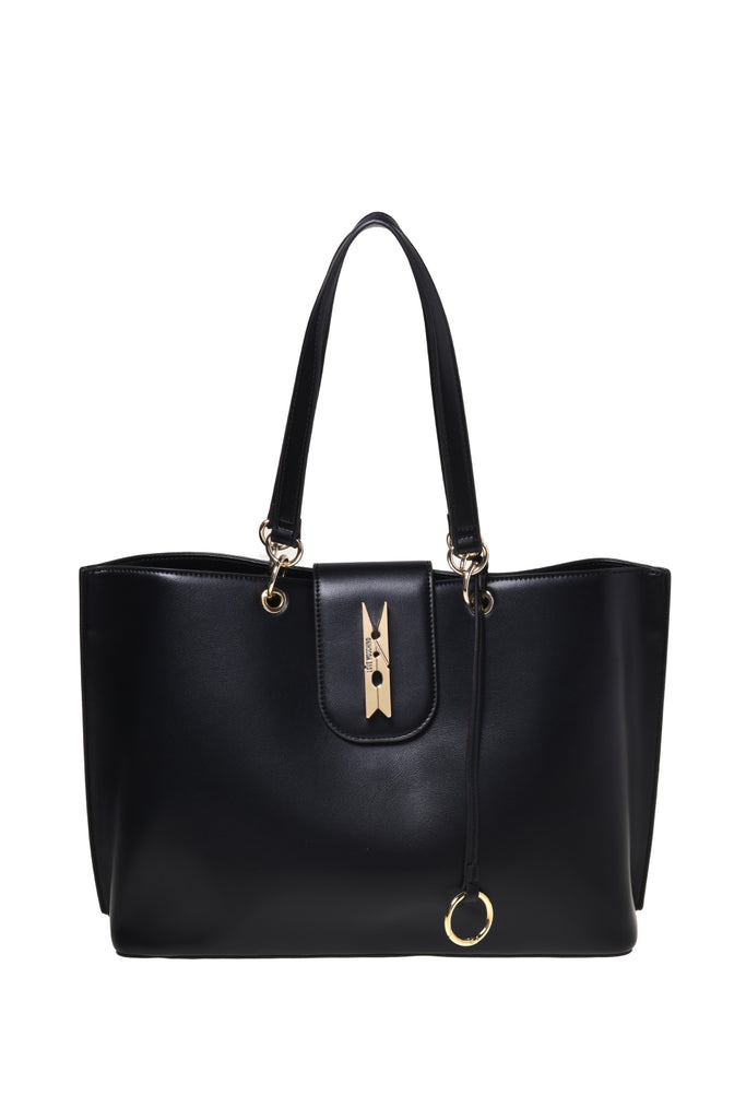 BORSA A SPALLA CON APPLICAZIONE LOVE MOSCHINO