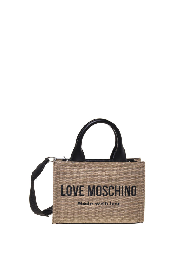 BORSA PICCOLA CANVAS LOVE MOSCHINO