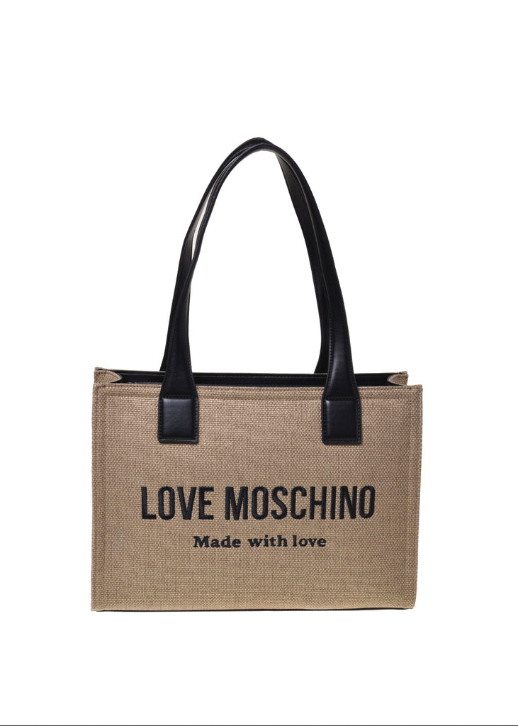 BORSA CANVAS LOVE MOSCHINO