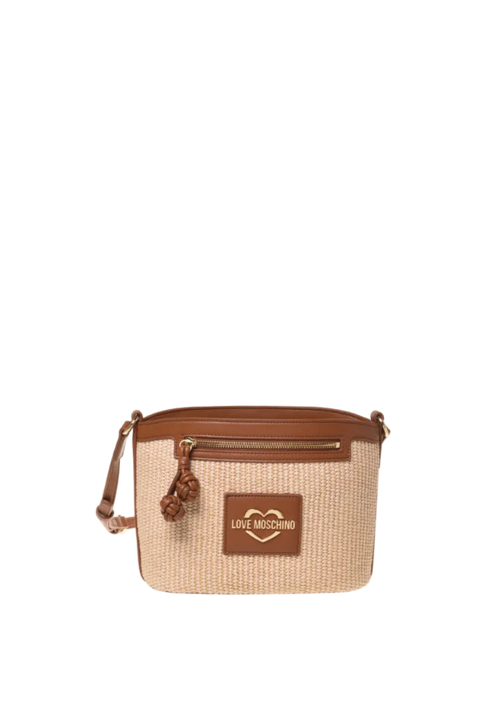 BORSA CUOIO E PAGLIA LOVE MOSCHINO