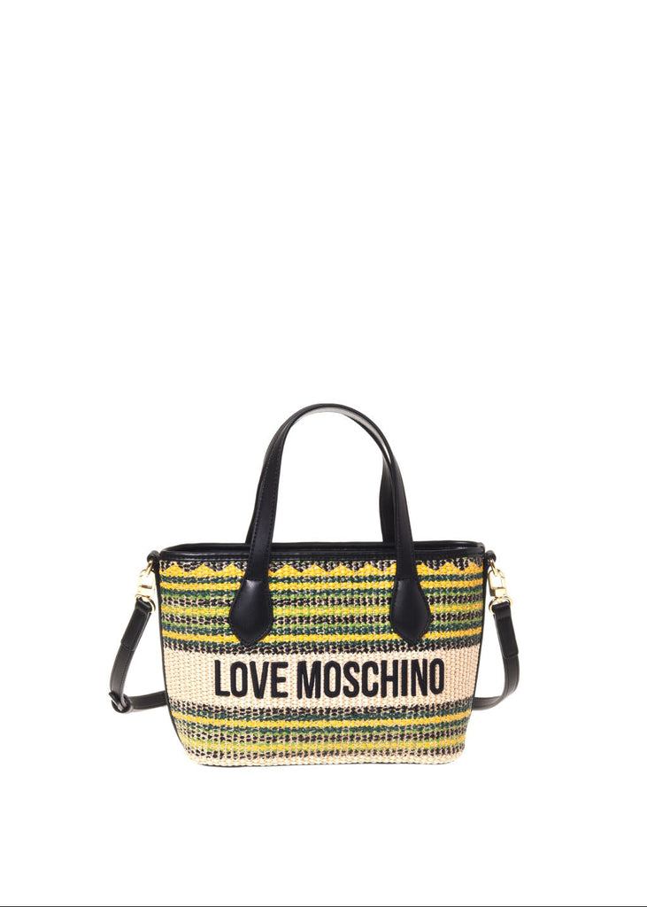 BORSA PICCOLA IN PAGLIA LOVE MOSCHINO