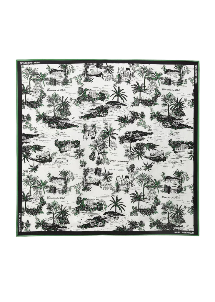 FOULARD K/SIGNATUREVACANCE SILK SCARF KARL LAGERFELD