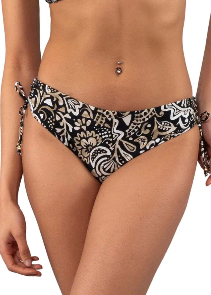 BIKINI BOTTOM SLIP CON COULISSE MALIBU VERDISSIMA
