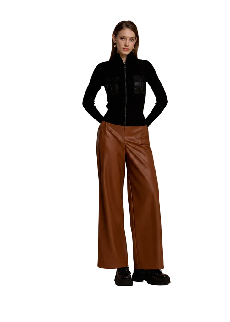 PANTALONE LARGO SIMIL PELLE NOSECRETS