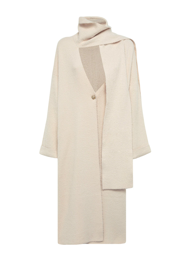 CARDIGAN LUNGO IN FILATO EFFETTO PELLICCIA     BLUGIRL Blumarine