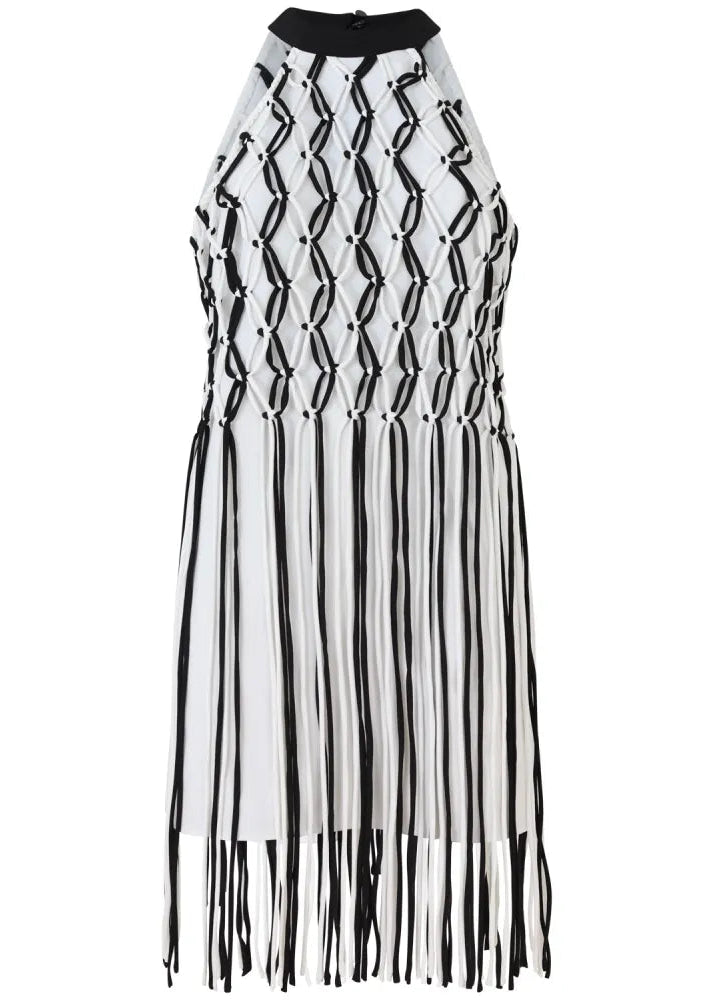 ABITO FASHION FRINGE DRESS KARL LAGERFELD