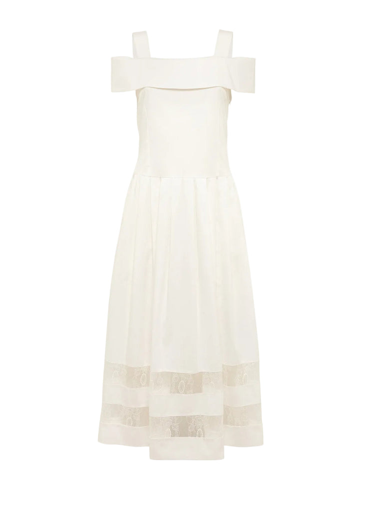 ABITO MIDI IN COTONE E PIZZO BLUGIRL Blumarine