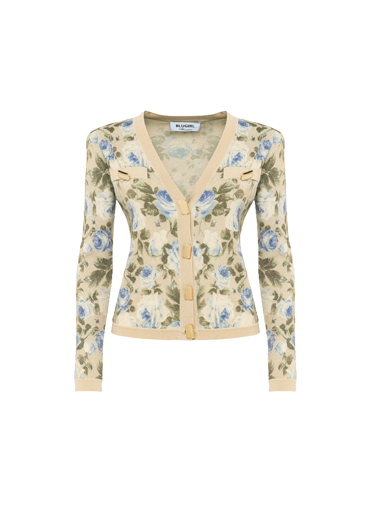 CARDIGAN IN VISCOSA LUREX A ROSE     BLUGIRL Blumarine