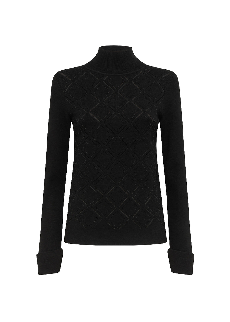 MAGLIA LUPETTO A ROMBI CON STRASS     BLUGIRL Blumarine