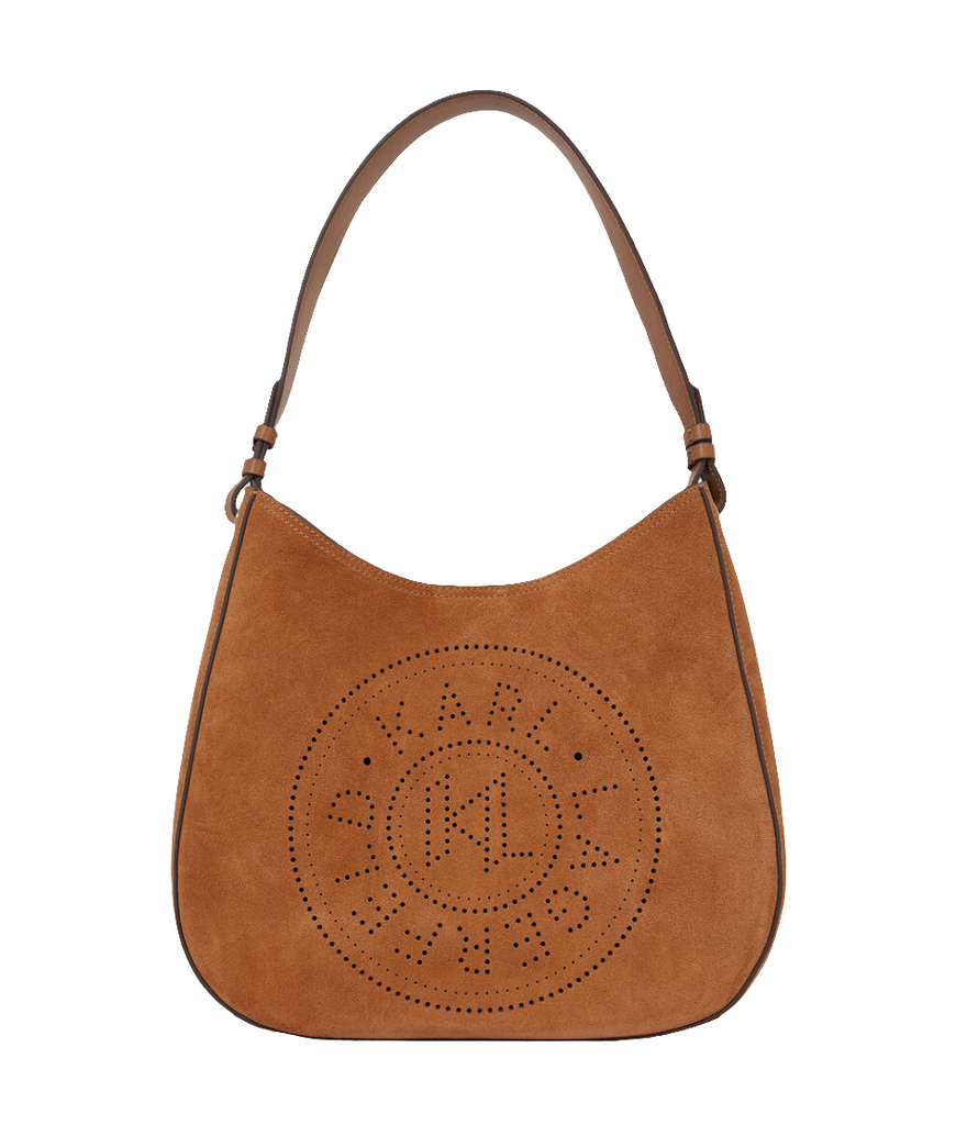BORSA  K/CIRCLE HOBO IN PELLE SCAMOSCIATA     KARL LAGERFED