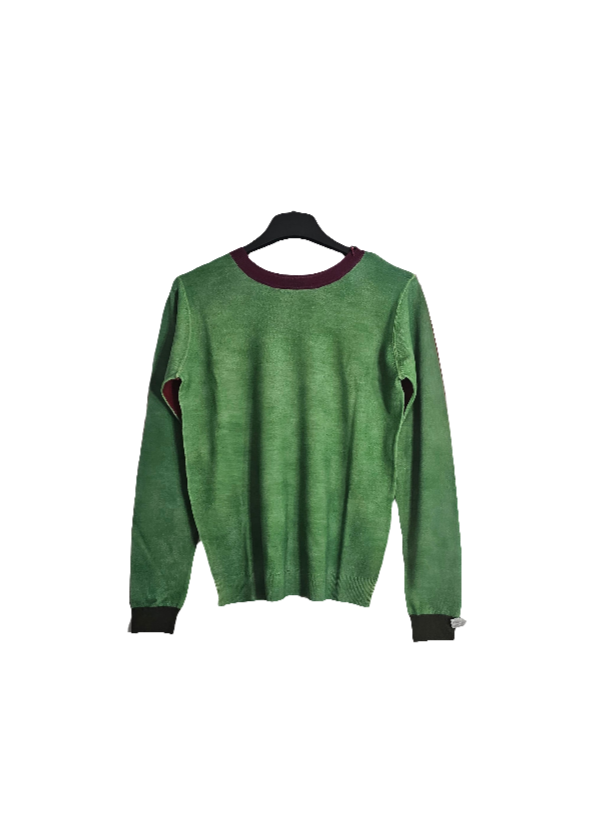 MAGLIA GIROCOLLO ST. FALSO UNITO BICOLORE D.USE     JEI'S LETIZIA DENARO