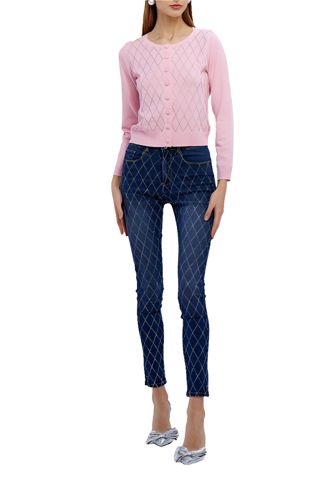 CARDIGAN ROMBI BRILLANTI     NOSECRETS