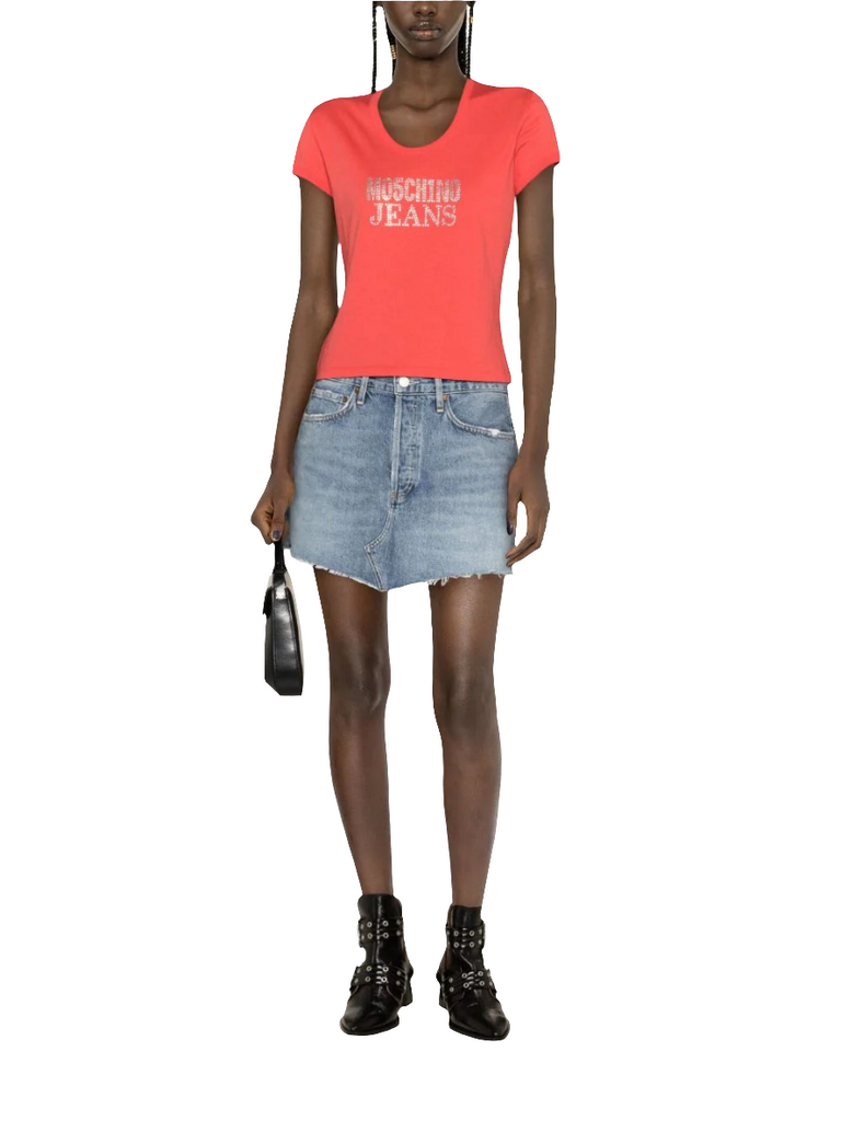 T-SHIRT JERSEY CON LOGO    MO5CH1NO JEANS.
