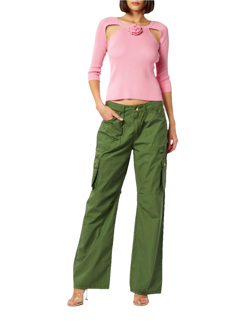 MAGLIA CUTOUT E ROSA NOSECRETS NS