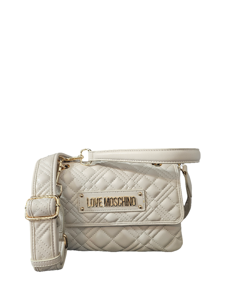 BORSA TRAPUNTATA QUILTED LOGO ORO    LOVE MOSCHINO