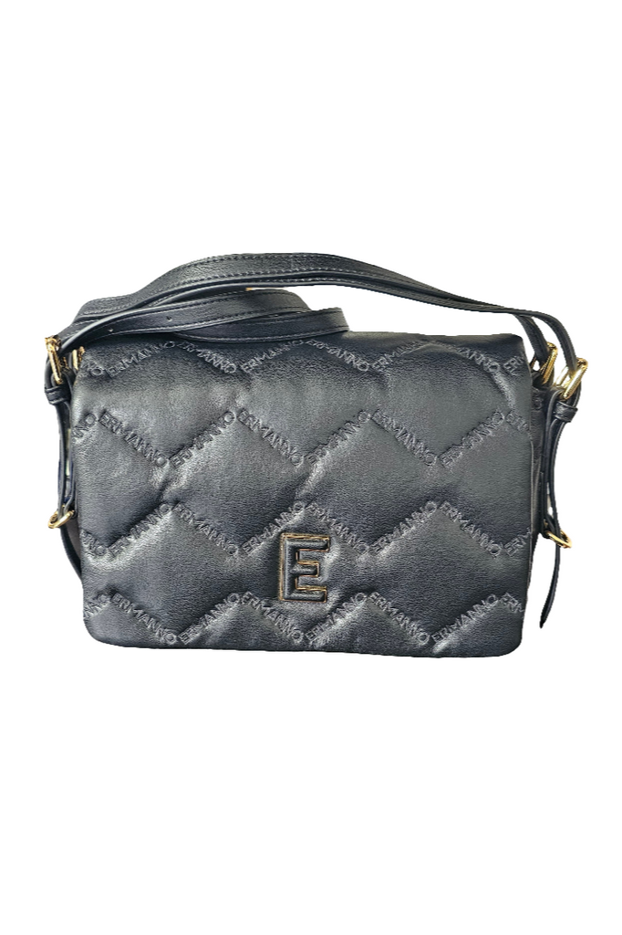 BORSA FLAP SOFIA TRAPUNTATA CON LOGO E TRACOLLA