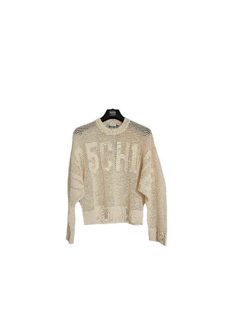 MAGLIONE CON LOGO JACQUARD     MO5CH1NO JEANS