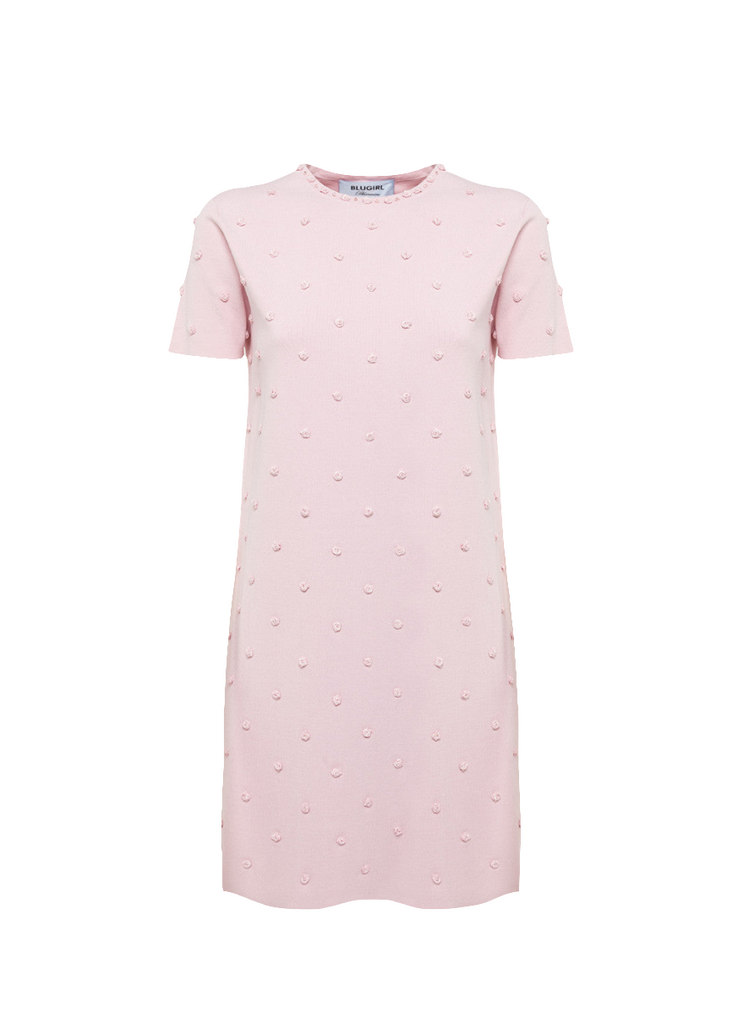 ABITO IN MAGLIA CON RICAMO ROSE E CORALLINI     BLUGIRL Blumarine