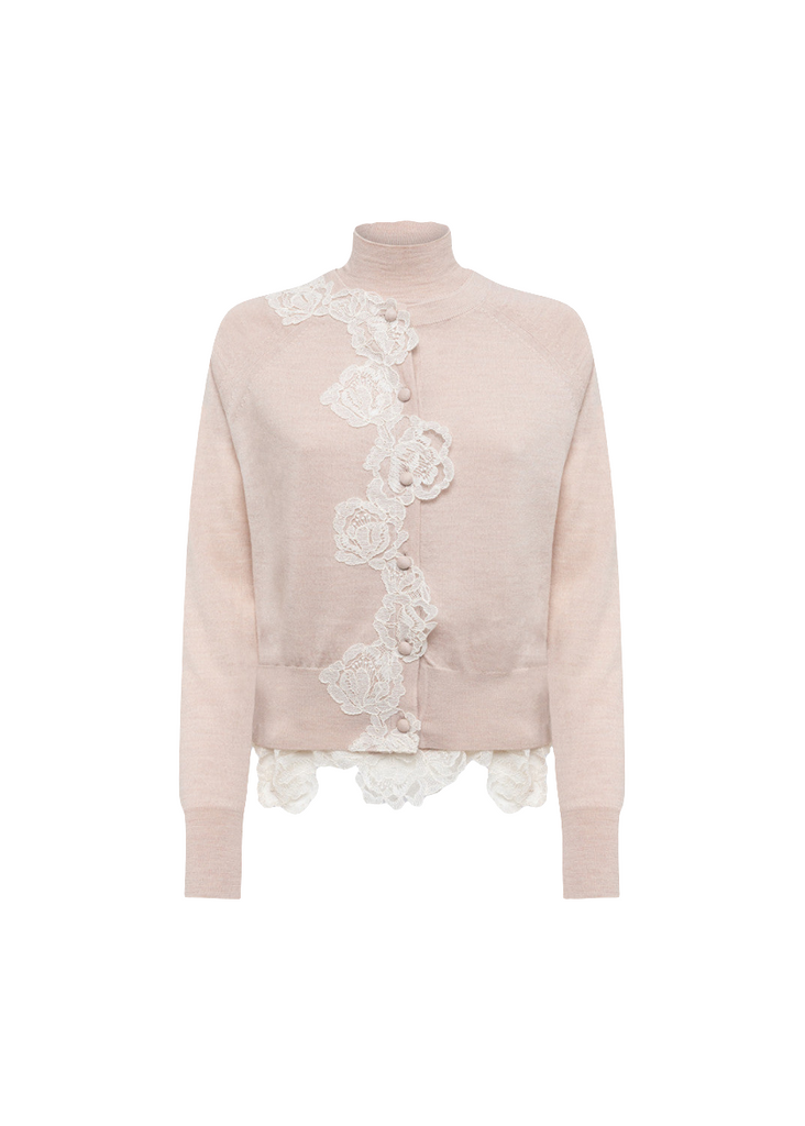 CARDIGAN E TOP TWIN-SET MERINO C/PIZZO     BLUGIRL Blumarine