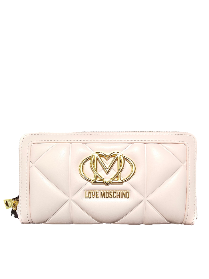PORTAFOGLIO ZIP AROUND TRAPUNTATO     LOVE MOSCHINO