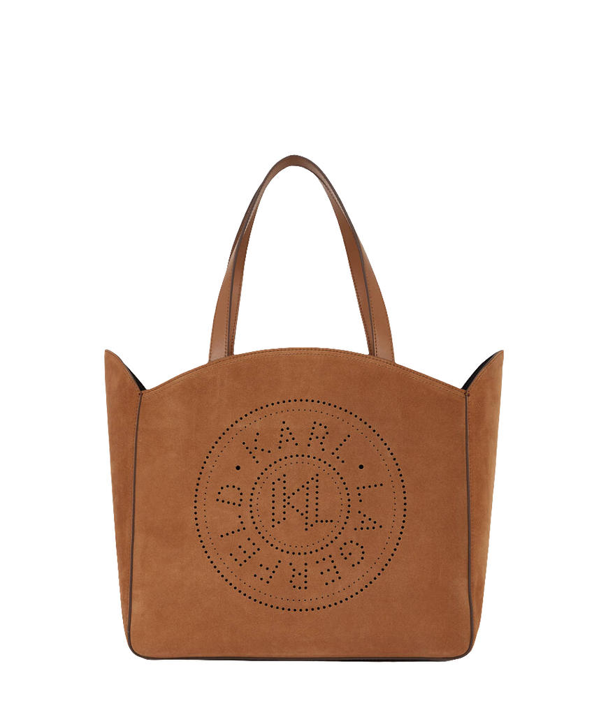 BORSA K/CIRCLE TOTE IN PELLE SCAMOSCIATA     KARL LAGERFELD