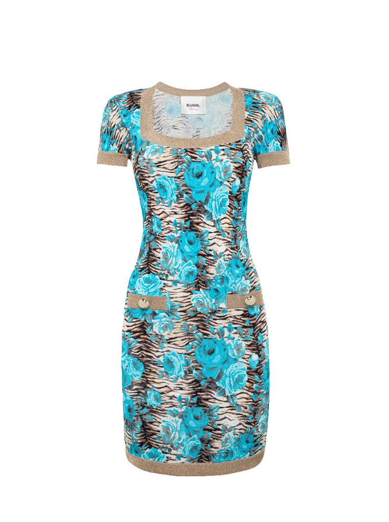 ABITO IN MAGLIA CON ROSE   BLUGIRL Blumarine