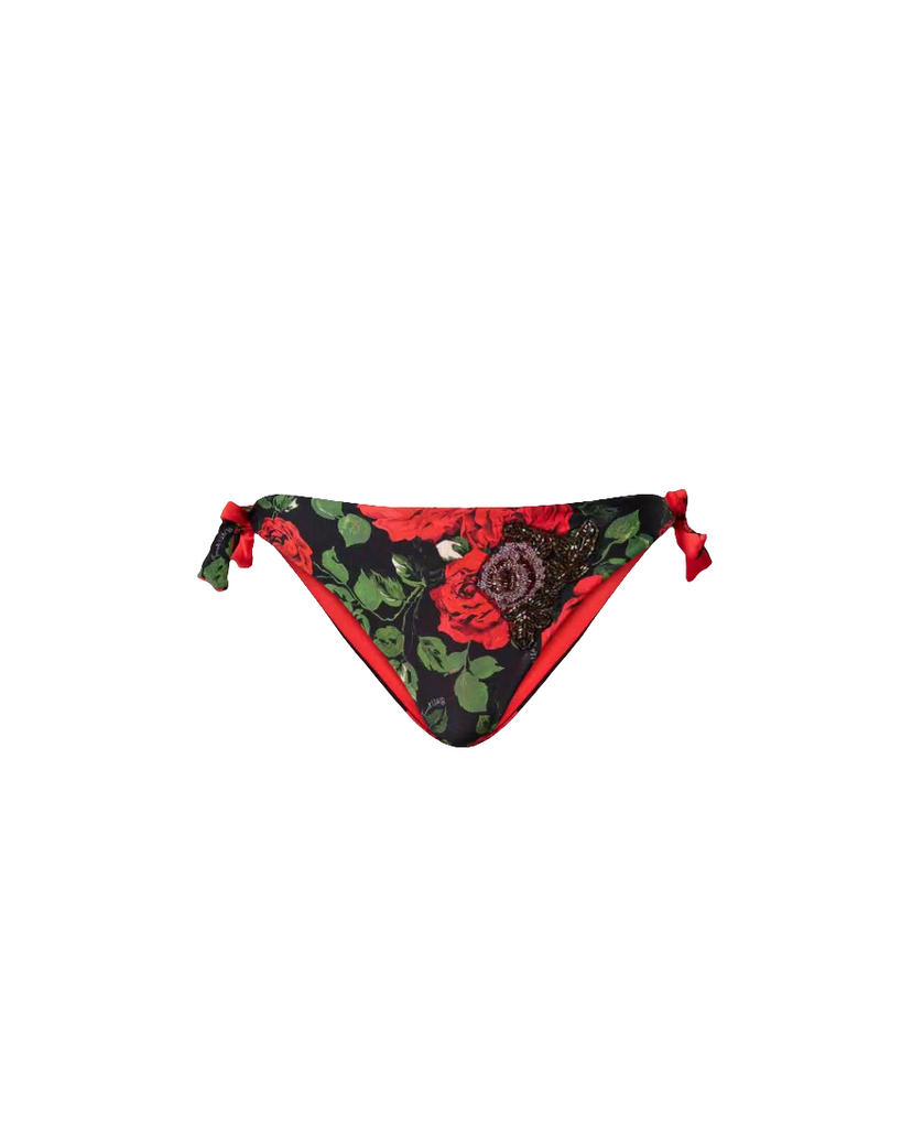 COSTUME DA BAGNO TANGA CON STAMPA E RICAMO TWINSET