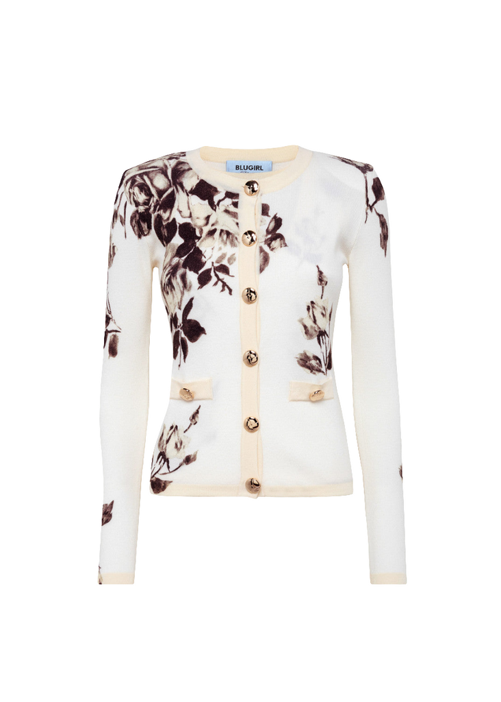 CARDIGAN E TOP CON STAMPA FIORI     BLUGIRL Blumarine