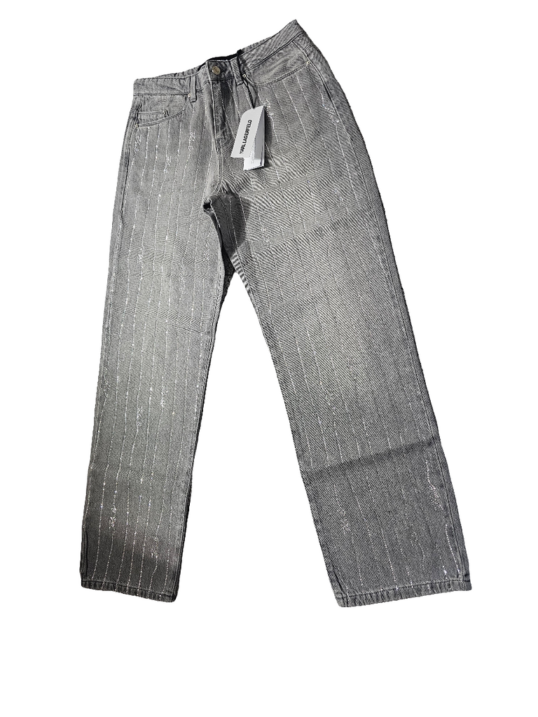 PANTALONI A RIGHE CON STRASS    KARL LAGERFELD.