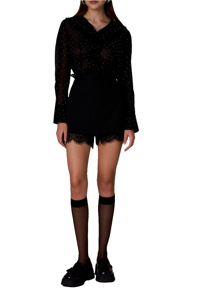 CAMICIA ROUCHES DIAMANTI     NOSECRETS
