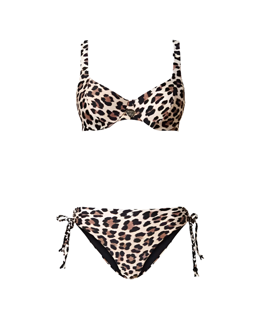 COSTUME DA BAGNO CON FERRETTO E SLIP ANIMALIER TWINSET