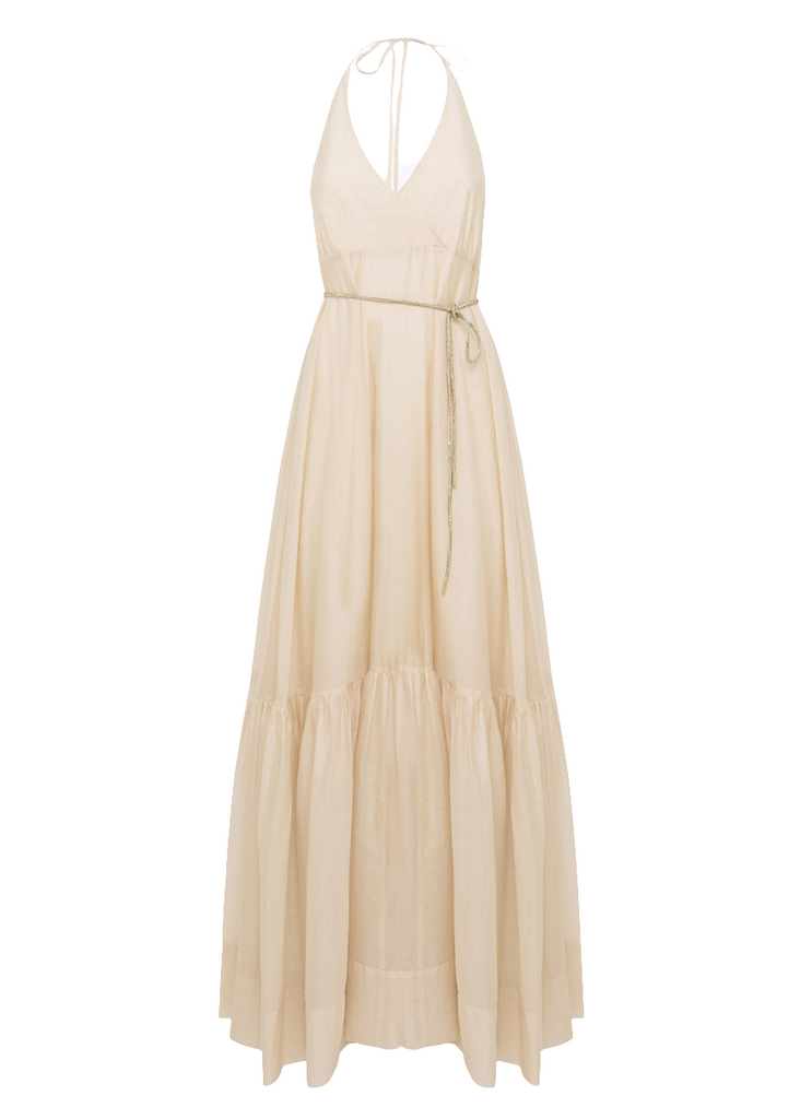 ABITO LUNGO IN TENCEL CON FIGURA     BLUGIRL Blumarine