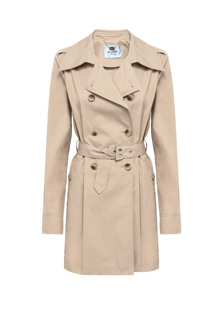 GIACCONE NAVETTA TRENCH IN GABARDINA DI MISTO COTONE   BLUGIRL Blumarine