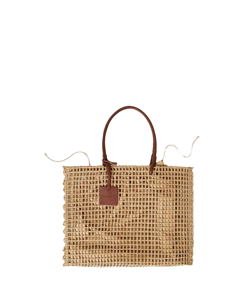 BORSA SHOPPER EFFETTO PAGLIA A RETE     TWINSET