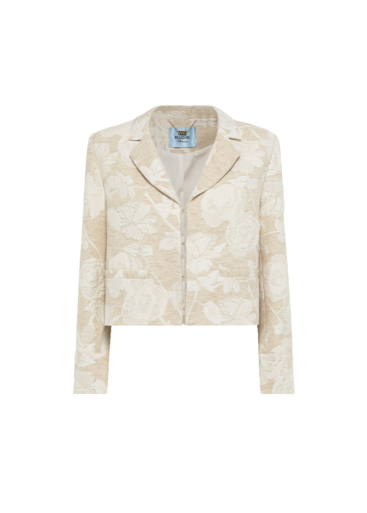 GIACCA BOXY IN JACQUARD FLOREALE     BLUGIRL Blumarine