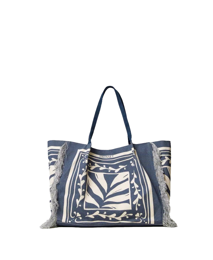 BORSA SHOPPER IN CANVAS STAMPATO     TWINSET