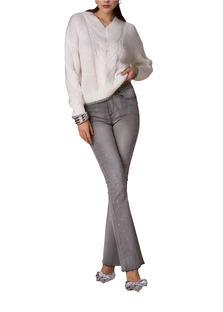 MAGLIA A V IN LUREX     NOSECRETS