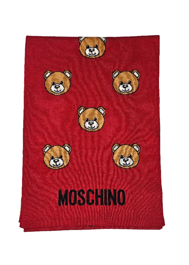 SCIARPA CON MOTIVO TEDDY BEAR JACQUARD    MOSCHINO